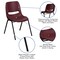 Emma and Oliver Ergonomic Shell Student Stack Chair - Classroom Chair / Office Guest Chair